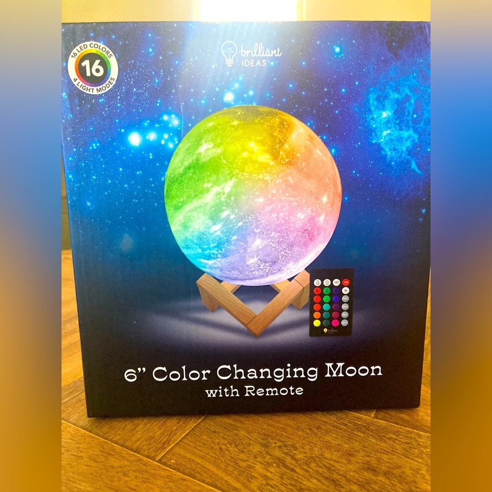 LED Color Changing Moon with Remote and Stand 6” NIB NWOT - Picture 5 of 5
